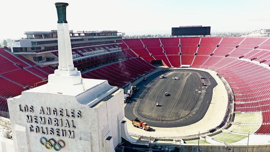 Here’s how NASCAR is building a million-dollar disposable track in the L.A. Coliseum