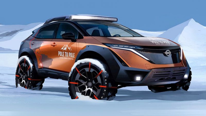 Electric Nissan Ariya SUV to attempt first North Pole to South Pole trip