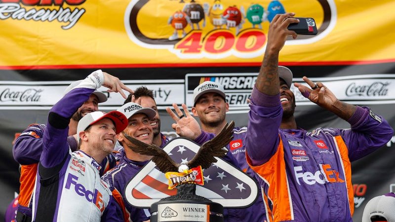 NASCAR: Denny Hamlin jokes about $300,000 piece of tape after Pocono disqualification